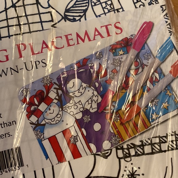 Christmas coloring placemats - set of 4 - 2 available - Picture 3 of 5